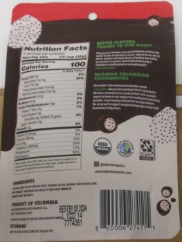 食品召回 Salento Organics dark chocolate products - recalled due to undeclared milk The affected products are... 照片 #9