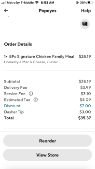 Verbraucherbewertung – Lebensmittelsicherheit Popeyes Louisiana Kitchen, South Camden Road, Pine Bluff, AR, USA Suspected food poisoning. Symptoms... Foto #3