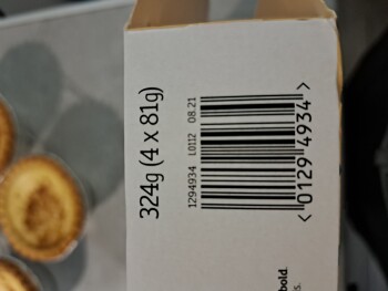 Avaliação do consumidor - Segurança alimentar Sainsbury's, Rugby Rd, Hinckley, UK Today, Egg custard purchased from local store foto #1