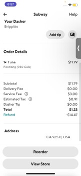 消费者评论 - 食品安全 Subway, North Perris Boulevard, Perris, CA, USA Suspected food poisoning. Symptoms: Diarrhea, Nausea... 照片 #2