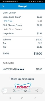 مراجعة المستهلك - سلامة الغذاء Sonic Drive-In, North Main Street, Cleburne, TX, USA Suspected food poisoning. Symptoms: Diarrhea, S... صورة فوتوغرافية #1