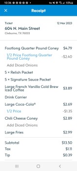مراجعة المستهلك - سلامة الغذاء Sonic Drive-In, North Main Street, Cleburne, TX, USA Suspected food poisoning. Symptoms: Diarrhea, S... صورة فوتوغرافية #2