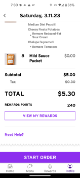 Consumer Review - Food Safety Taco Bell, South Dort Highway, Flint, MI, USA On March 11th, 2023 I ordered lunch from their app. It... photo #2
