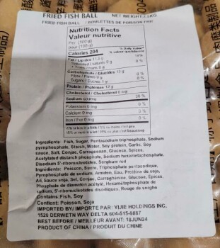 Food Recall Yijie Holdings Inc Fried fish ball - recalled due to undeclared egg Yijie Holdings Inc. is recalling... Foto #4