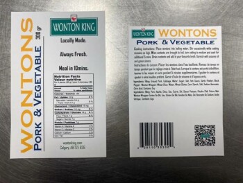 Retiro de alimentos Wonton King Wontons products recalled due to undeclared egg The affected products are being recalled... foto #4