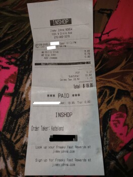 Consumer Review - Food Safety Jimmy John's, North Dixie Highway, Elizabethtown, Kentucky, USA Since this past Friday myself and my... photo #4