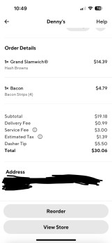 Consumer Review - Food Safety Denny's, Old Freedom Road, Cranberry Township, PA, USA Ordered food from DoorDash today, it was my f... photo #2