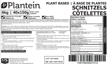 食品召回 Plantein Plant-Based Schnitzels - recalled due to undeclared milk The affected products are being re... 照片 #3