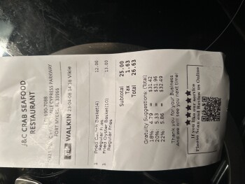 Consumer Review - Food Safety J&C Crab - Juicy Seafood, 6 Mile Cypress Parkway, Fort Myers, FL, USA Suspected food poisoning. Symp... photo #2