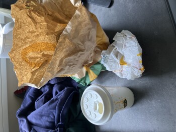 Reseña del consumidor - Seguridad alimentaria McDonald's, La Roche-sur-Yon, France J’ai mangé hier un mcfirst au poulet avec patatoes et lipton gr... foto #2