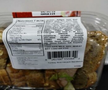 Food Recall GHGA, LLC Turkey and Havarti Sandwich - recalled due to allergens GHGA, LLC. is voluntarily recallin... photo #2