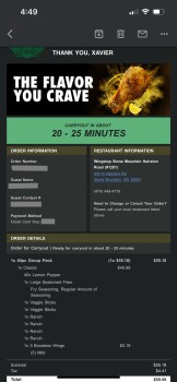 消费者评论 - 食品安全 Wingstop, North Hairston Road, Stone Mountain, GA, USA Did an online order 40 piece and fries. 20 mi... 照片 #2