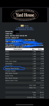 Verbraucherbewertung – Lebensmittelsicherheit Yard House, American Dream Way, East Rutherford, NJ, USA On Thursday May 2023 I ate a vegan burger t... Foto #2