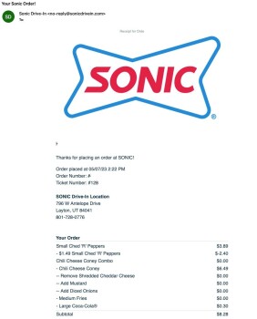 Avaliação do consumidor - Segurança alimentar Sonic Drive-In, West Antelope Drive, Layton, UT, USA I was served a hot dog that was so decayed it w... foto #3