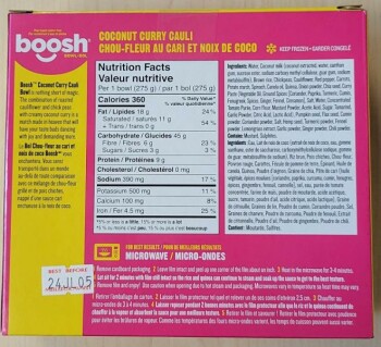 Retiro de alimentos Boosh Coconut Curry Cauli Bowl update- recalled due to undeclared milk The affected product is being... foto #3