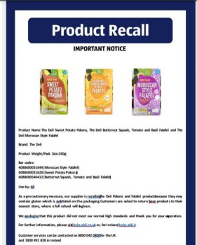 Food Recall Gosh! Food Ltd Sweet Potato Pakora and Falafel products - recalled due to allergens Gosh! Food Ltd i... photo #3