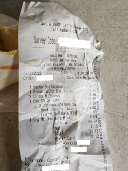 Verbraucherbewertung – Lebensmittelsicherheit Taco Bell, Southdale Circle, Edina, MN, USA Rancid tasting chips from there. Got a migraine shortly... Foto #2