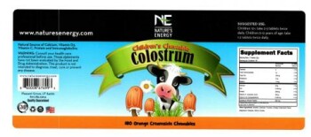 نذكر الطعام Nature’s Energy Children’s Chewable Colostrum - recalled due to Undeclared milk Nature’s Energy of P... صورة فوتوغرافية #3