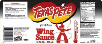 Reclame de Alimentos Texas Pete Buffalo Wing Sauce - recalled due to undeclared Soy T.W. Garner Food Company is voluntari... foto #3