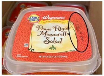 نذكر الطعام Wegmans Penne Rigate Mozzarella Salad -   recalled due to undeclared allergen A.S.K. Foods, Inc. of... صورة فوتوغرافية #2