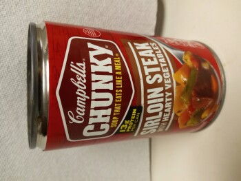 Consumer Review - Food Safety Campbell's Chunky Sirloin Steak with Hearty Vegetables, Walmart, Sumter, SC, USA After heating, I no... photo #2