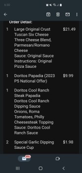 Consumer Review - Food Safety Papa Johns Pizza, 5962 West Olympic Boulevard, Los Angeles, CA, USA Today I suspect it was a cool ra... photo #2