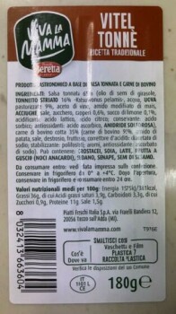 Food Recall Viva La Mamma Vitel Tonné - recalled due to Listeria The Italy Health Ministry announced the recall... photo #2