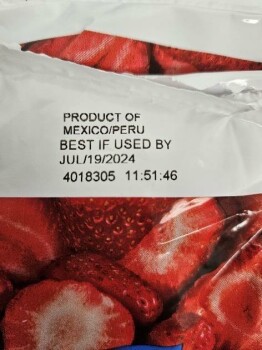 Food Recall Great Value Frozen strawberries and frozen fruit blends - recalled due to potential Hepatitis A cont... Foto #2