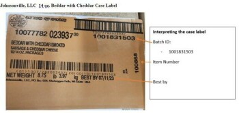 نذكر الطعام Johnsonville BEDDAR with CHEDDAR Smoked Sausage links - recalled due to extraneous materials The FSI... صورة فوتوغرافية #3