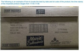 食品召回 Marie Callender’s Beef Shepherd’s Pie- recalled due to extraneous materials The FSIS announced the r... 照片 #3