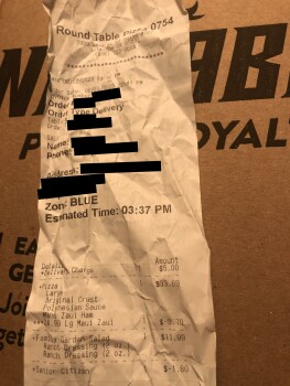 Consumer Review - Food Safety Round Table Pizza, Walerga Road, Antelope, CA, USA Large Maui Zaui pizza
Explosive diarrhea and sto... photo #3