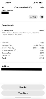 Verbraucherbewertung – Lebensmittelsicherheit Ono Hawaiian BBQ, Canyon Springs Parkway, Riverside, CA, USA This is the second time we ordered the... Foto #2