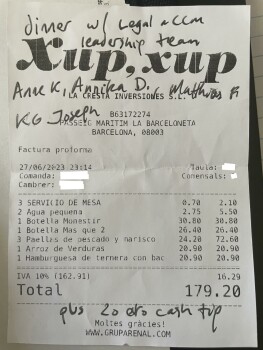 Consumer Review - Food Safety Xup Xup Restaurant, Passeig Marítim de la Barceloneta, Barcelona, Spain I was in Barcelona for a par... photo #2