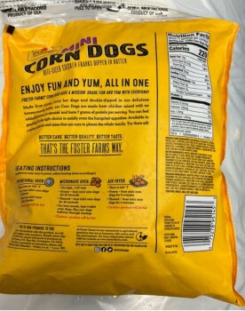Food Recall Foster Farms Mini Chicken Corn Dog products - recalled due to possible spoilage The FSIS announced t... photo #2