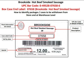 Food Recall Brookside Fully Cooked Beef Wiener products recalled due to undeclared allergen The FSIS announced t... Foto #2