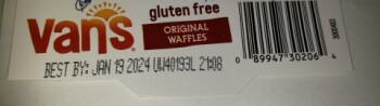 Food Recall Van’s Gluten Free Original Waffles - recalled due to Undeclared Wheat Van’s International Foods (“Va... photo #3