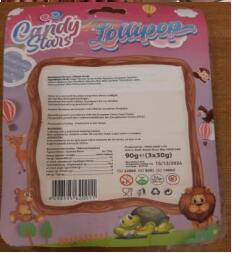 Retiro de alimentos Bumerang Candy Stars Lollipops - recalled due to risk of injury Bumerang Ltd is recalling Candy Star... foto #2