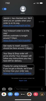 Consumer Review - Food Safety Instacart, Beale Street, San Francisco, CA, USA My instacart shopper checked out at 6:07 pm. The foo... photo #3
