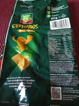 Reseña del consumidor - Seguridad alimentaria Funny-Frisch, Erna-Scheffler-Straße, Köln, Deutschland Juni 2023 Chips Bolsa "Cornados" Nacho Cheese... foto #3