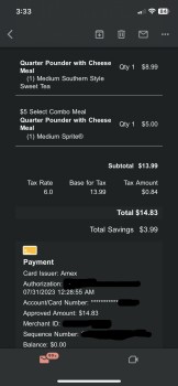 Consumer Review - Food Safety McDonald's, 1414 Pleasant Hill Road, Lawrenceville, GA, USA My fiancé and I both ordered the quarter... photo #1