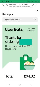 Avis du consommateur - Sécurité alimentaire KFC HAYES TOWN - STATION ROAD, Station Road, Hayes, UK Had this Saturday night and been so ill ever... photo #3