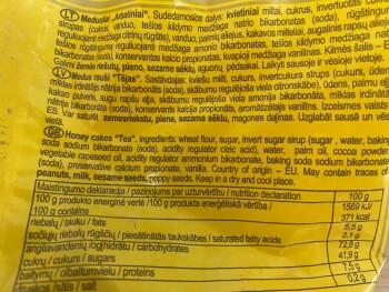 Food Recall Javine Meduoliai Arbatiniai (Honey Cakes) - recalled due to Allergen Javine is recalling its Meduoli... photo #2