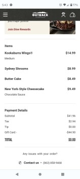 Consumer Review - Food Safety Outback Steakhouse, North Road, Lakeland, FL, USA Yesterday night dragging on into today I ate some... photo #2
