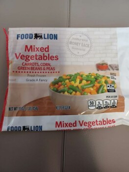 Food Recall Food Lion, Kroger & Signature Select Frozen sweet corn and mixed vegetables - recalled due to Lister... photo #1