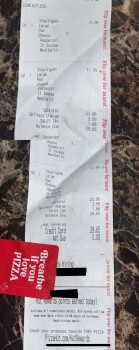Consumer Review - Food Safety Pizza Hut, South West End Boulevard, Quakertown, PA, USA Nausea, stomach cramping, high fever and ch... photo #2