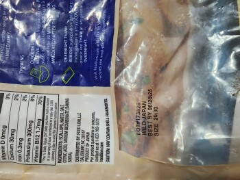 Avaliação do consumidor - Segurança alimentar Scallops, Food Lion, West Main Street, Stanley, VA, USA Bought scallops from food lion for dinner. C... foto #2