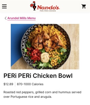 Consumer Review - Food Safety Nando's PERi-PERi, 7000 Arundel Mills Cir #229, Hanover, MD 21076, United States Hi! me together wit... photo #1