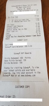 Consumer Review - Food Safety Subway, West Dixon Boulevard, Shelby, NC, USA I picked up lunch for my family at 
3:21 p.m on Sunda... photo #2