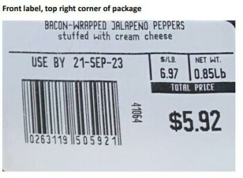 食品召回 Custom Made Meals bacon-wrapped jalapeno product - recalled due to misbranding  & Allergen Custom Ma... 照片 #2