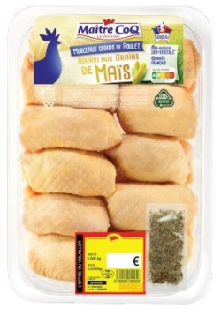 Food Recall MAITRE COQ Chicken thighs fed with corn kernels - recalled due to Listeria RappelConso issued a reca... photo #3